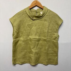 NWT Lintico Women 100% Linen Blouse Top Shirt Size Medium C033 -1